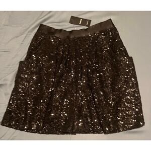 New Bebe black sequin cute party skirt size small